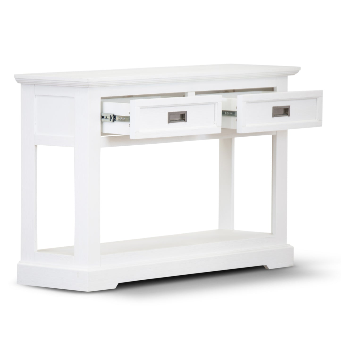 Laelia Console Hallway Entry Table 125cm Solid Acacia Timber Wood Coastal -White - Cosy Abode
