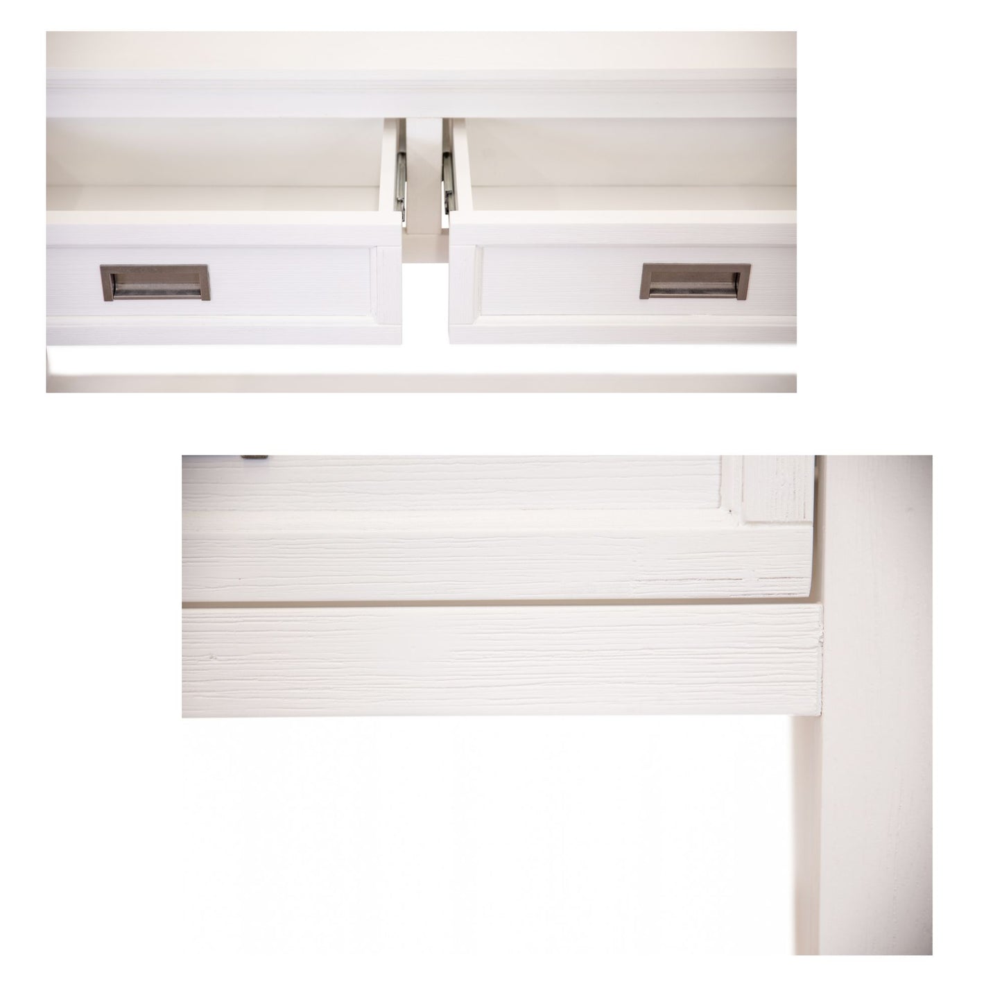 Laelia Console Hallway Entry Table 125cm Solid Acacia Timber Wood Coastal -White - Cosy Abode