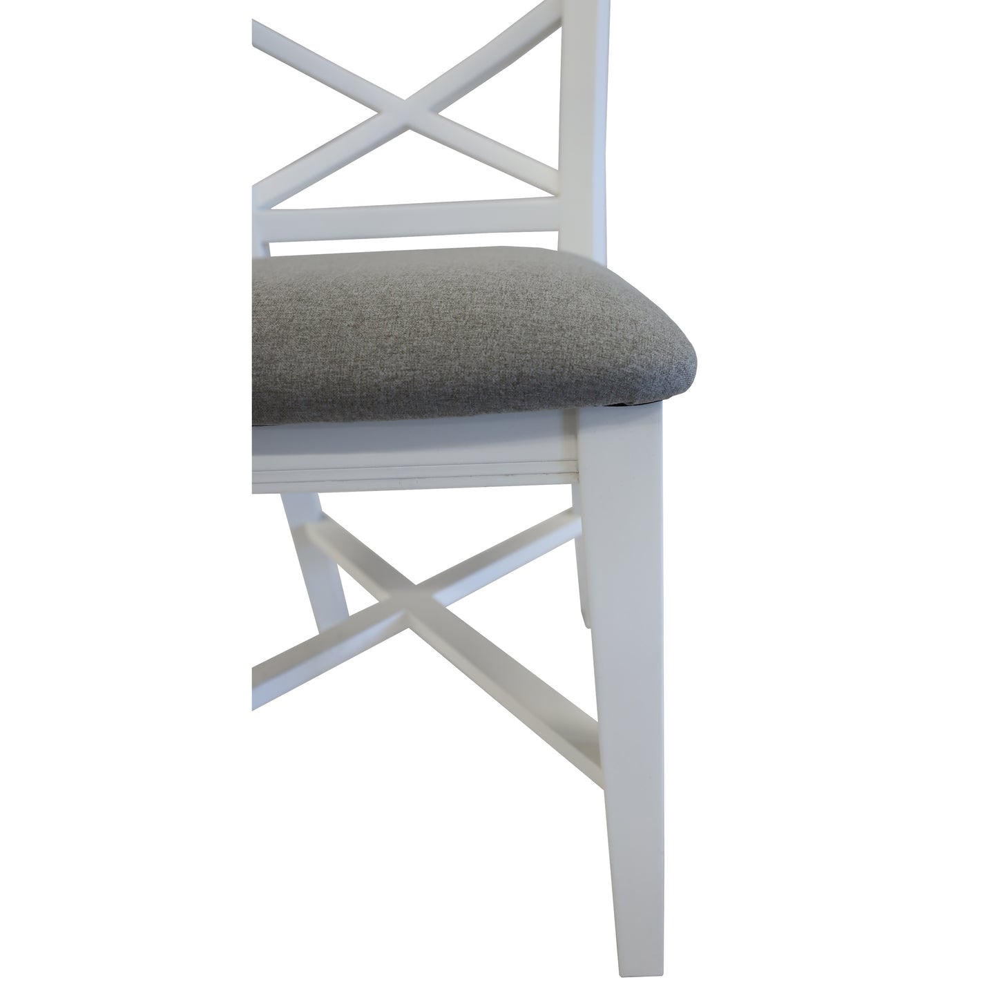 Daisy Dining Chair Set of 2 Solid Acacia Timber Wood Hampton Furniture - White - Cosy Abode