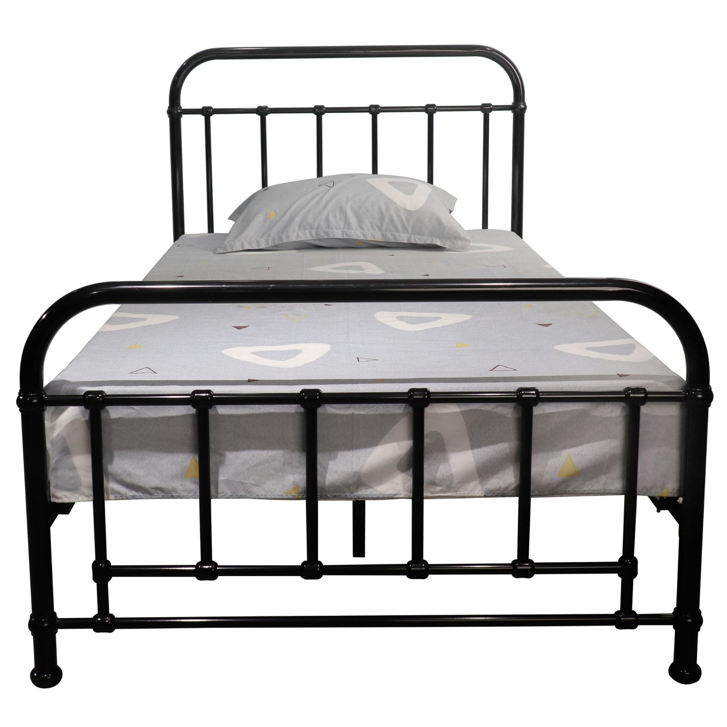 Metallica King Single Bed Size Metal Frame Platform Mattress Base - Black - Cosy Abode