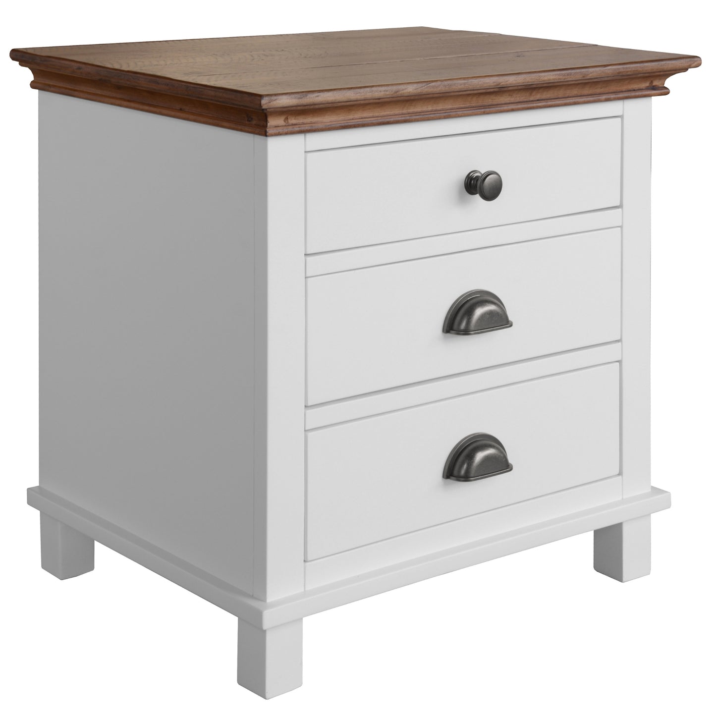 Virginia Bedside Dresser 3pc Bedroom Set Drawers Nightstand Storage Cabinet -WHT - Cosy Abode
