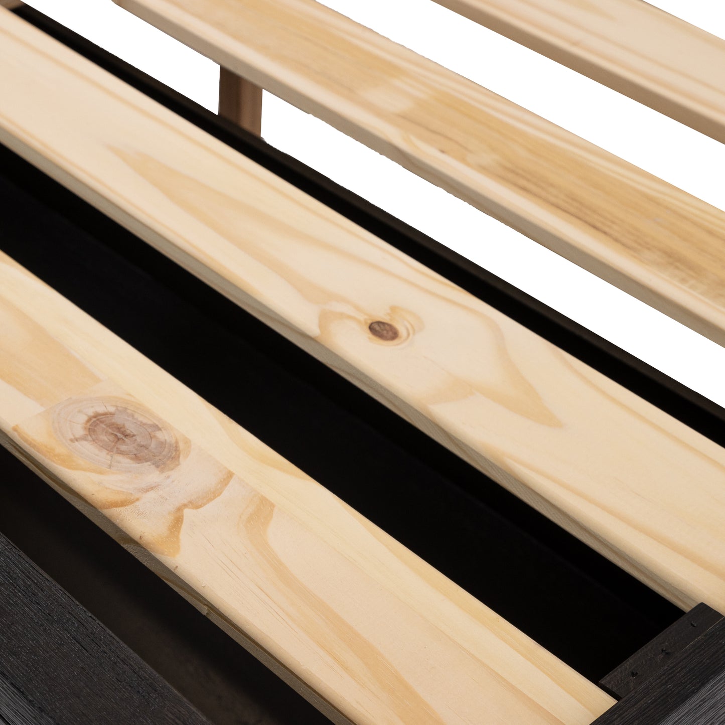 Tofino Bed Frame King Size Timber Mattress Base With Storage Drawers - Black - Cosy Abode