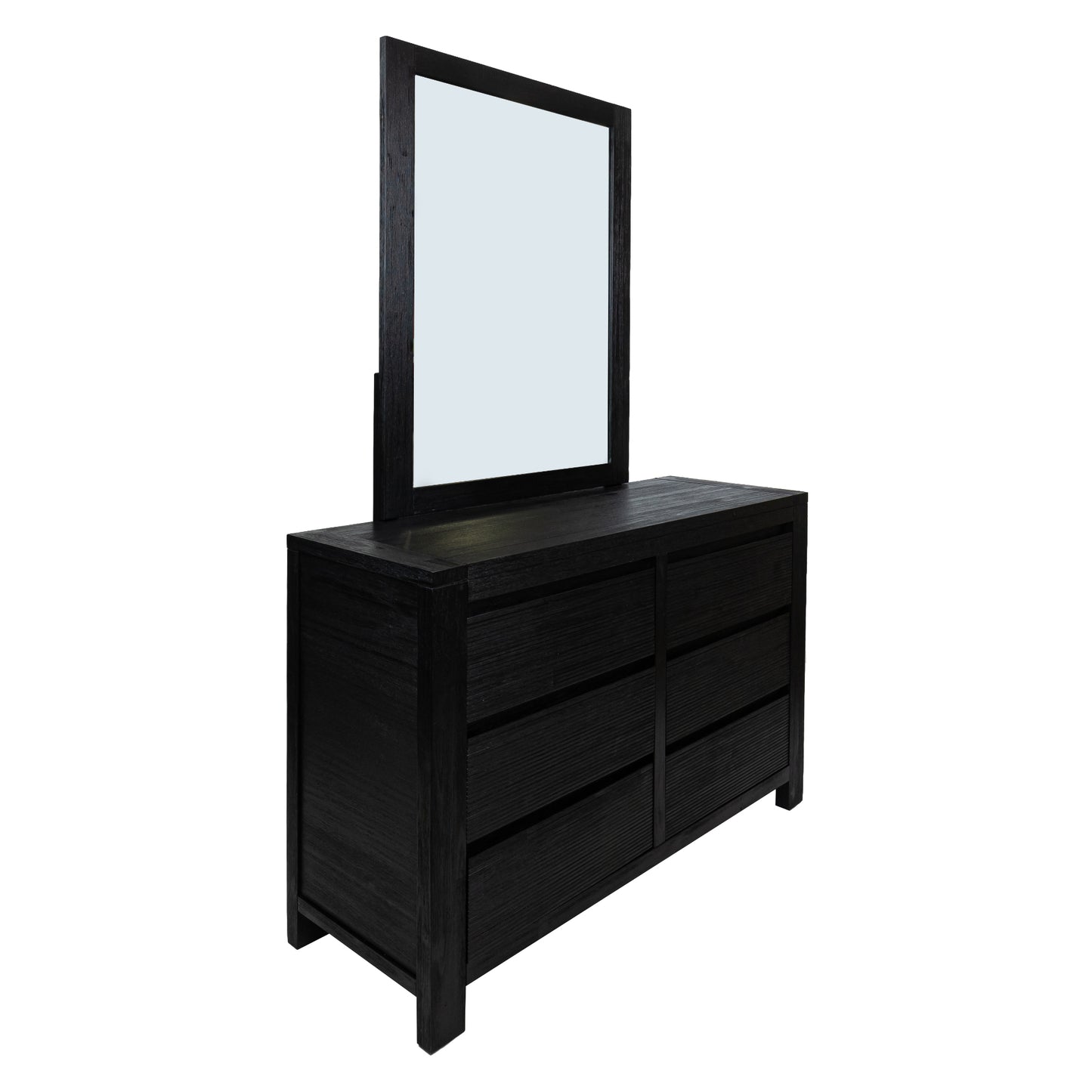 Tofino 5pc Queen Bed Suite Bedside Dresser Bedroom Furniture Package - Black - Cosy Abode