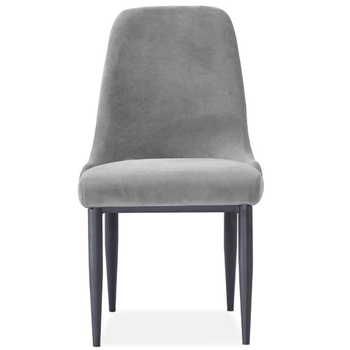 Eva Dining Chair Set of 6 Fabric Seat with Metal Frame - Grey - Cosy Abode