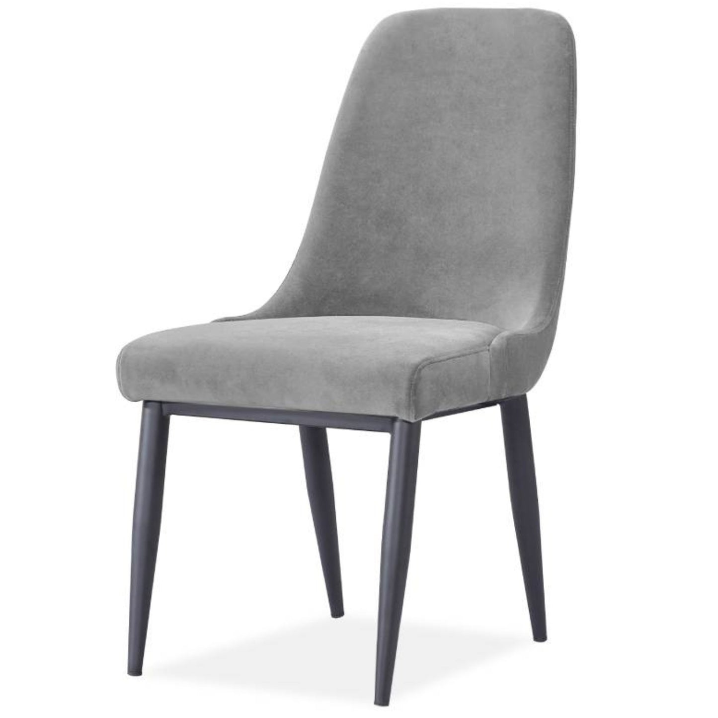 Eva Dining Chair Set of 6 Fabric Seat with Metal Frame - Grey - Cosy Abode