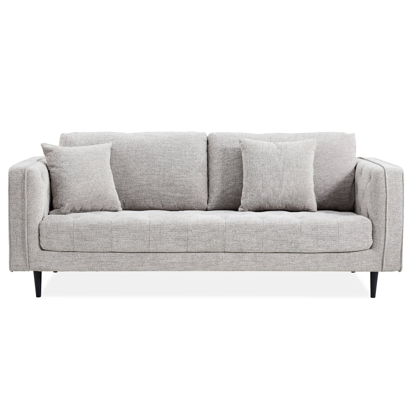 Jolie 3 Seater Sofa Fabric Uplholstered Lounge Couch - Quartz - Cosy Abode