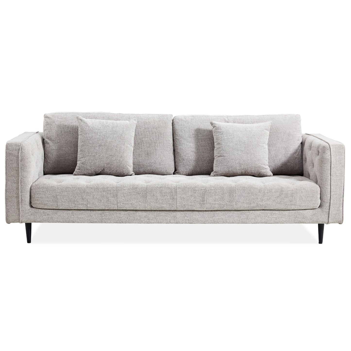 Jolie XL Size 3 Seater Sofa Fabric Uplholstered Lounge Couch - Quartz - Cosy Abode
