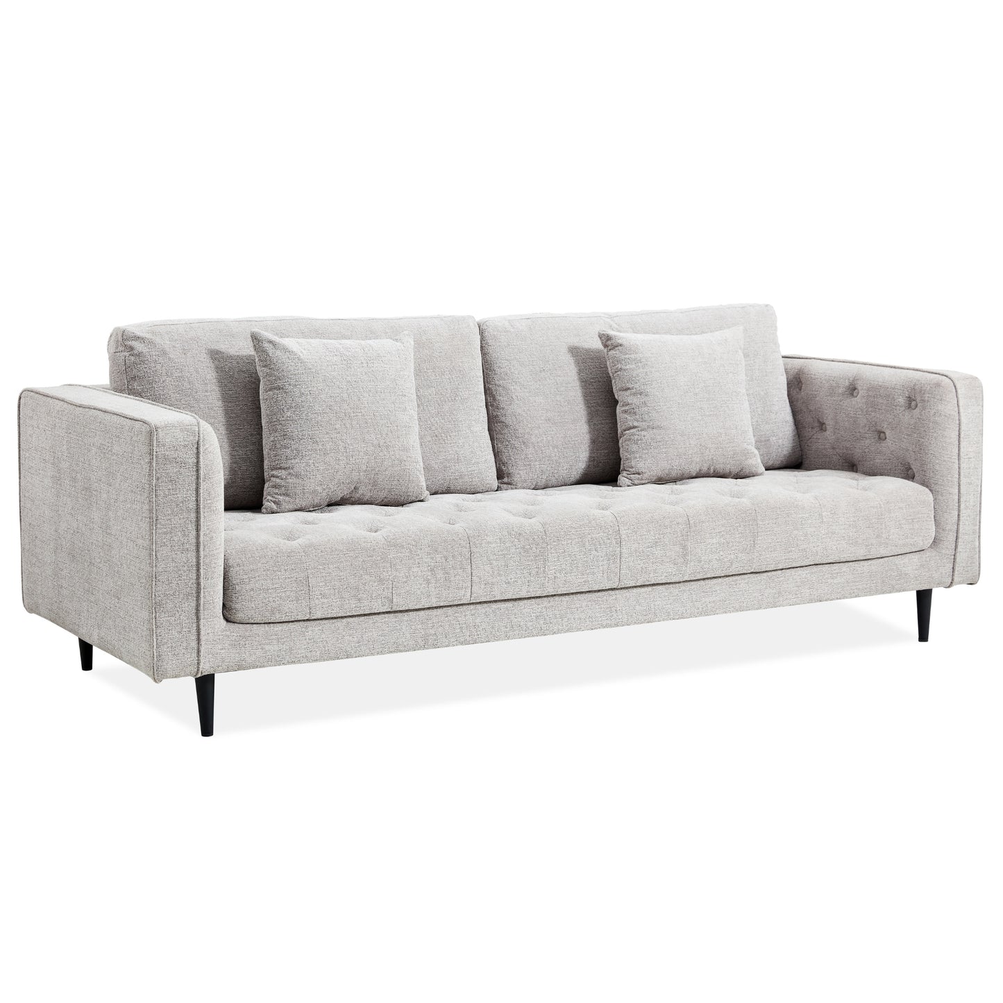 Jolie XL Size 3 Seater Sofa Fabric Uplholstered Lounge Couch - Quartz - Cosy Abode