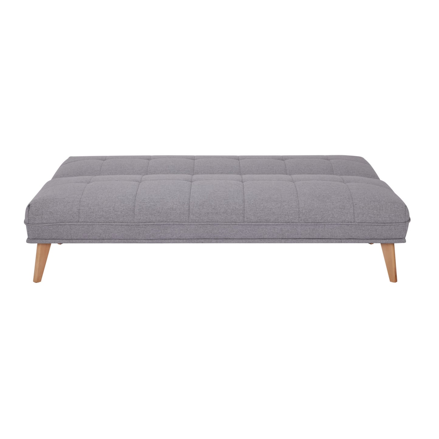 Jovie 3 Seater Sofa Queen Bed Fabric Uplholstered Lounge Couch - Light Grey - Cosy Abode