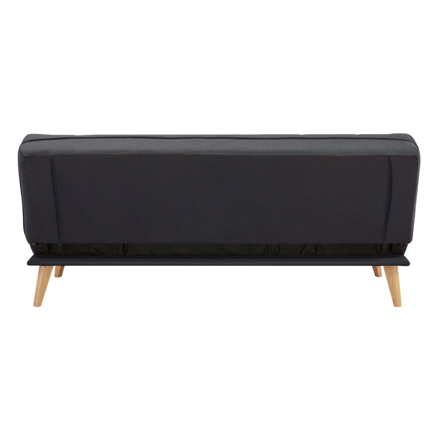 Jovie 3 Seater Sofa Queen Bed Fabric Uplholstered Lounge Couch - Dark Grey - Cosy Abode