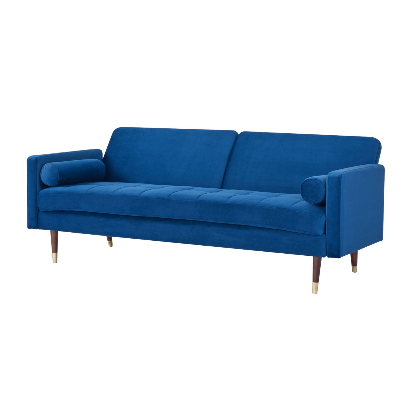 Livia 3 Seater Sofa Bed Fabric Uplholstered Lounge Couch - Dark Blue - Cosy Abode