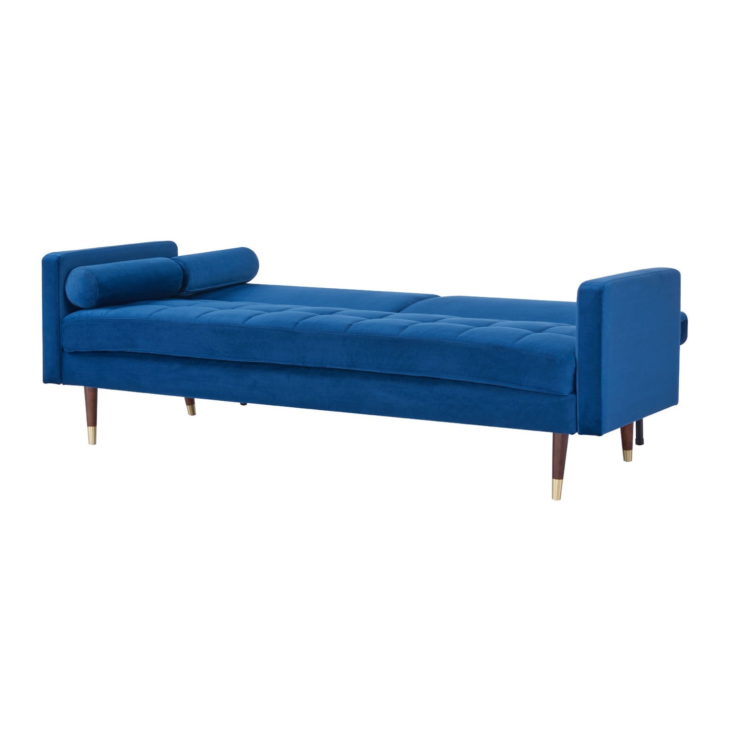 Livia 3 Seater Sofa Bed Fabric Uplholstered Lounge Couch - Dark Blue - Cosy Abode