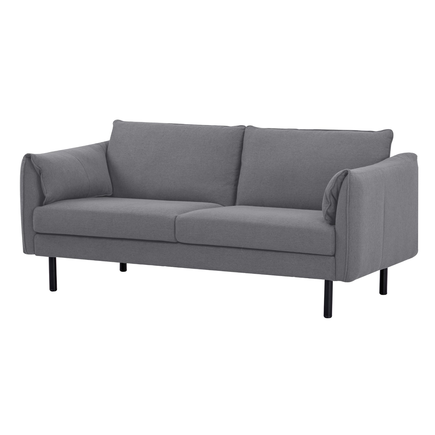 Channel 3 Seater Fabric Sofa Lounge Couch Dark Grey - Cosy Abode