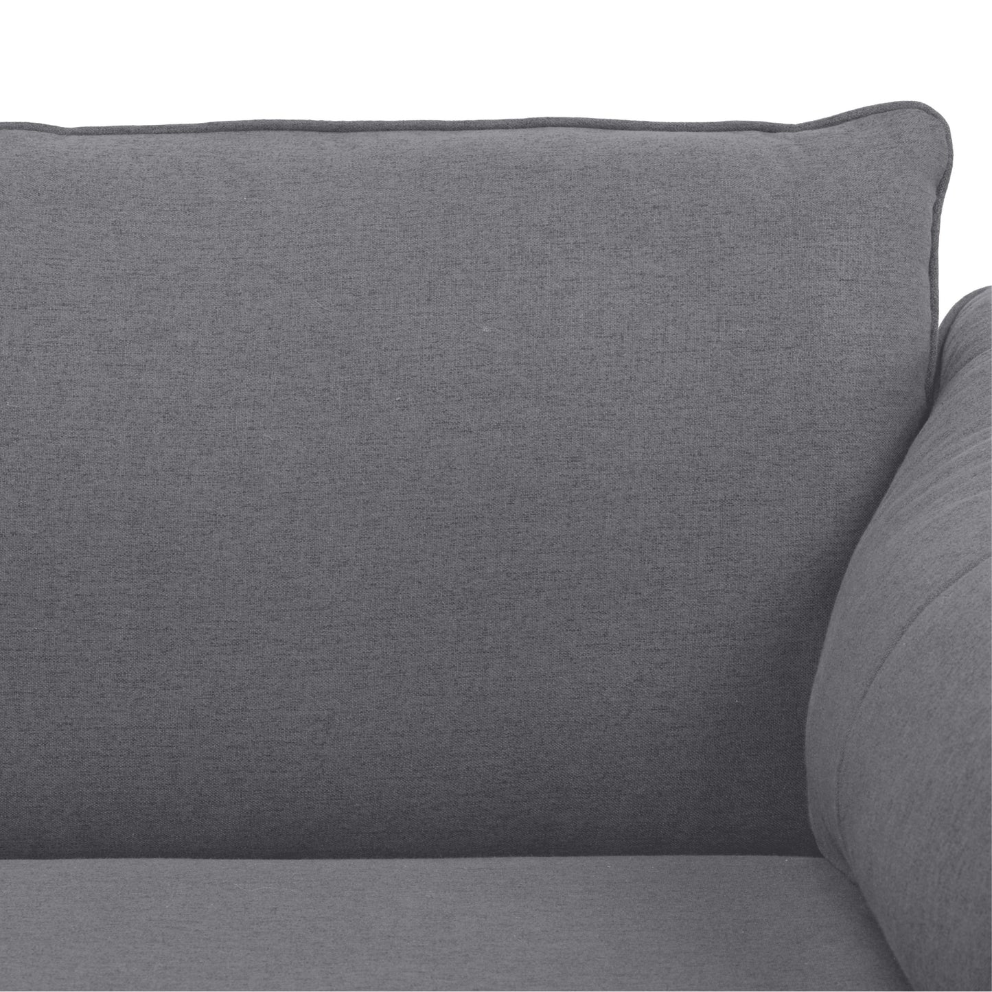 Channel 3 Seater Fabric Sofa Lounge Couch Dark Grey - Cosy Abode