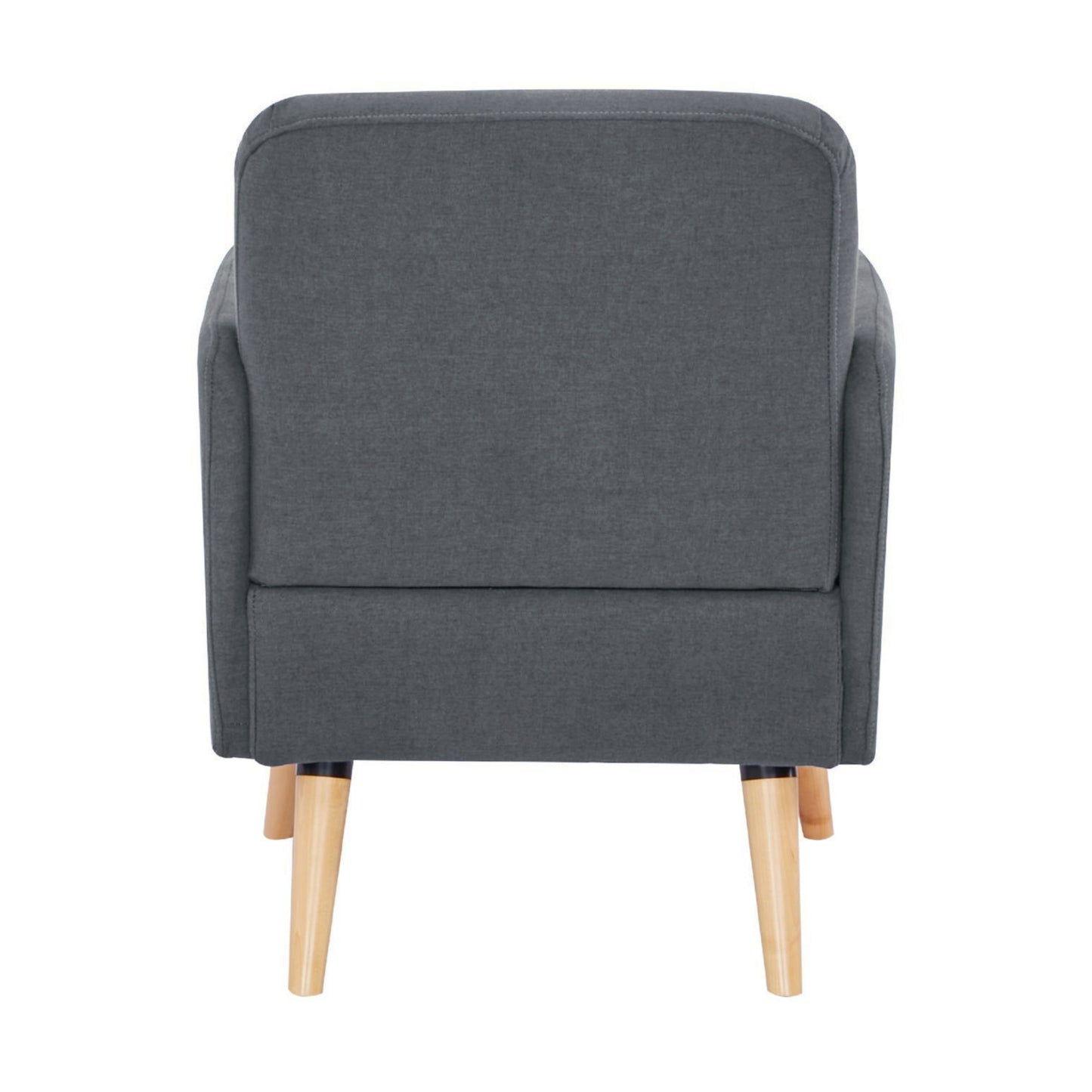 Brianna Set of 2 Sofa Arm Chair Fabric Uplholstered Lounge Couch - Dark Grey - Cosy Abode