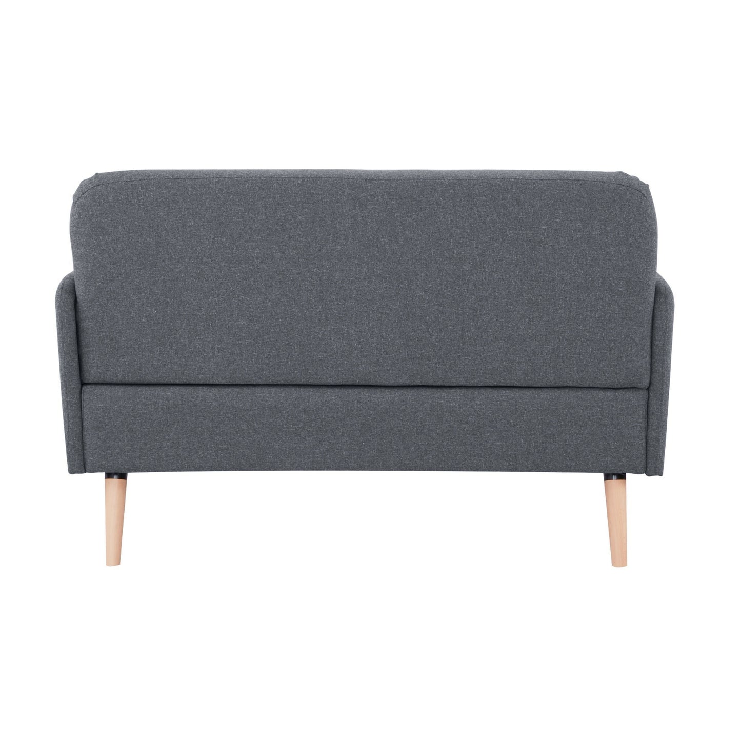 Brianna 2 Seater Sofa Fabric Uplholstered Lounge Couch - Dark Grey - Cosy Abode