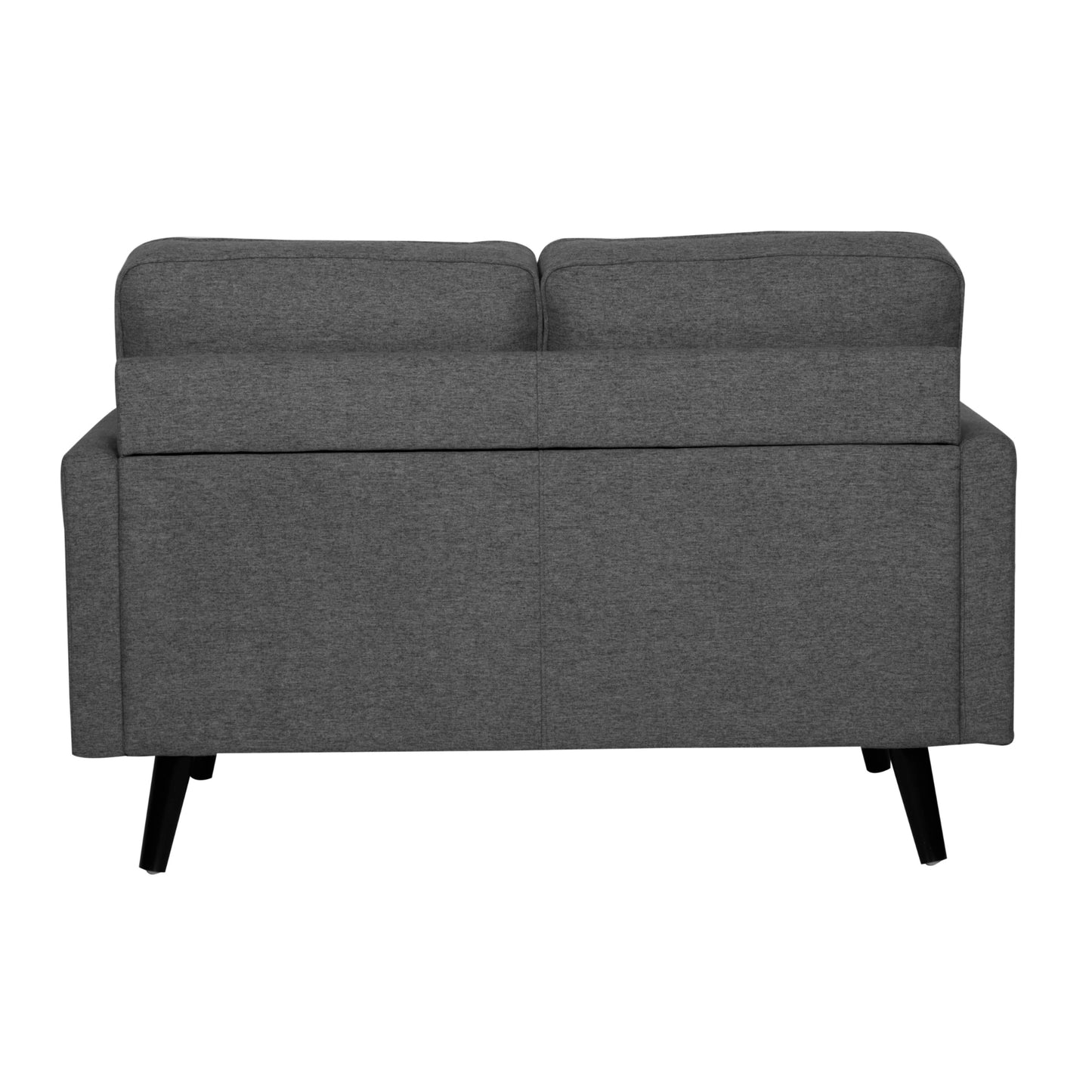Lexi 2 Seater Sofa Fabric Uplholstered Lounge Couch - Dark Grey - Cosy Abode