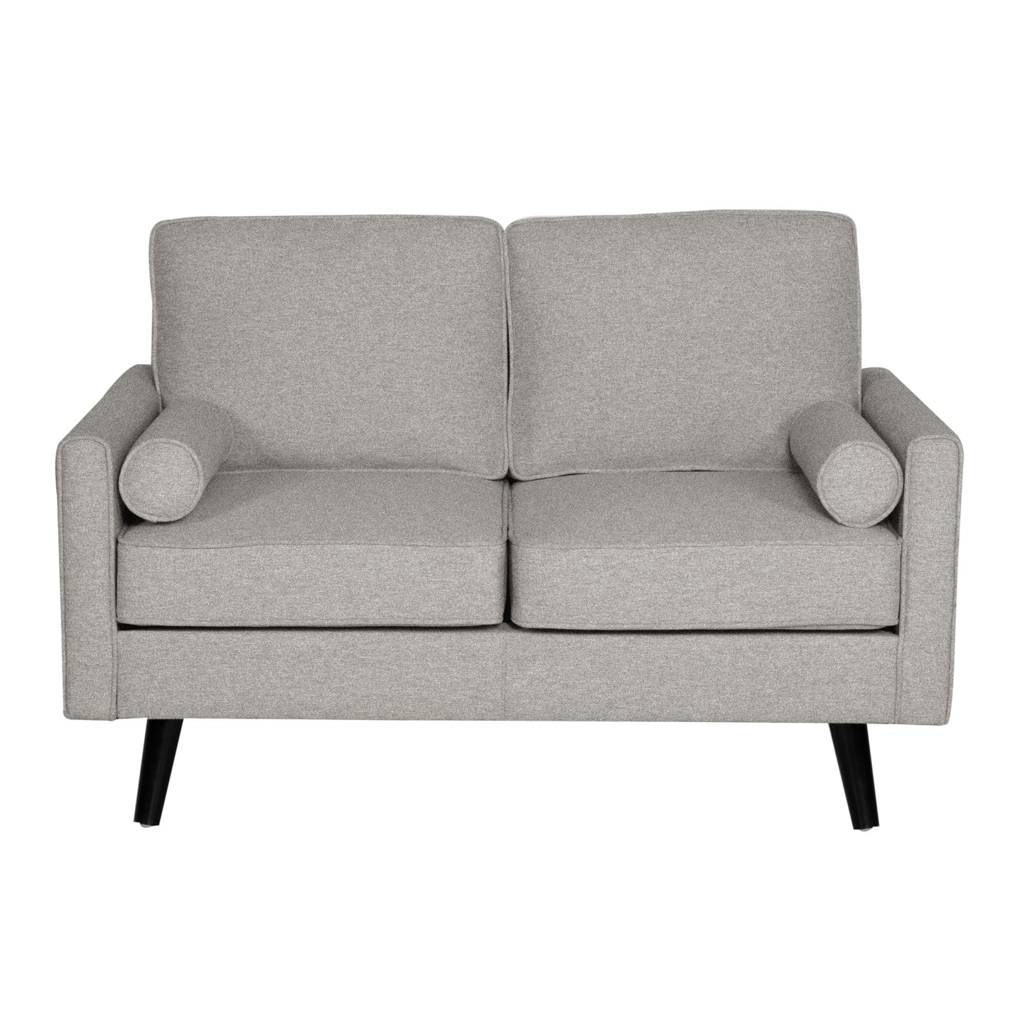 Lexi 2 Seater Sofa Fabric Uplholstered Lounge Couch - Light Grey - Cosy Abode