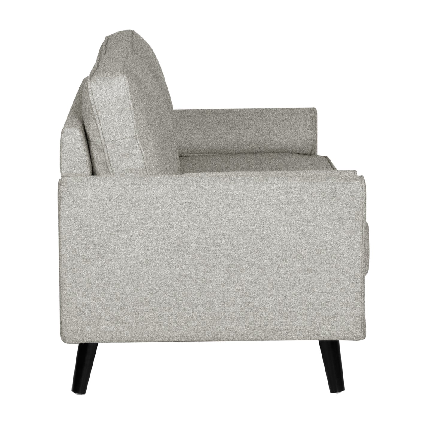 Lexi 2 Seater Sofa Fabric Uplholstered Lounge Couch - Light Grey - Cosy Abode