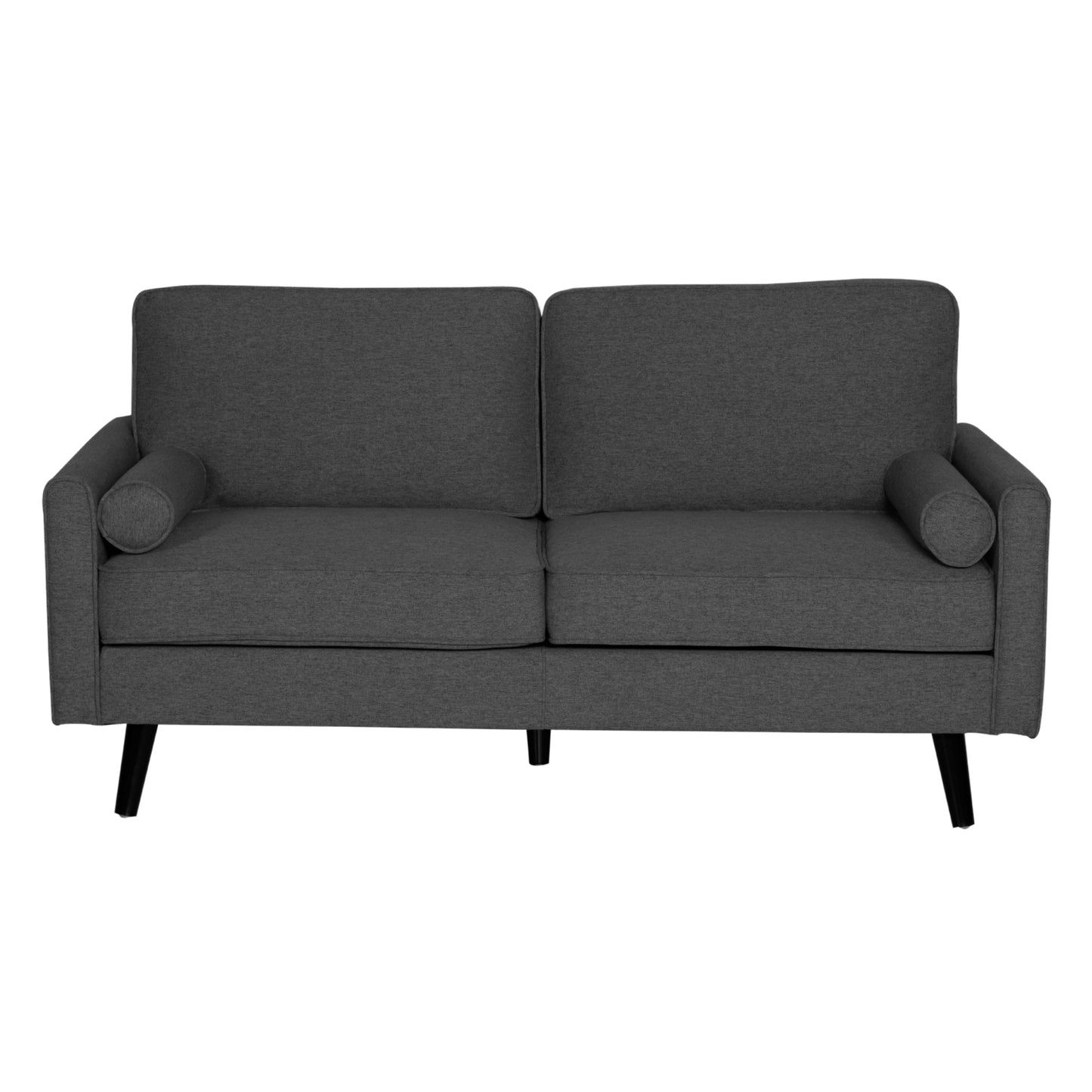 Lexi 2 + 2.5 Seater Sofa Set Fabric Uplholstered Lounge Couch - Dark Grey - Cosy Abode
