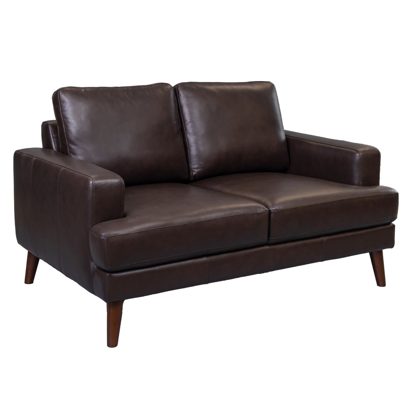 Matilda 2 + 3 Seater Sofa Leather Upholstered Lounge Set - Chocolate - Cosy Abode
