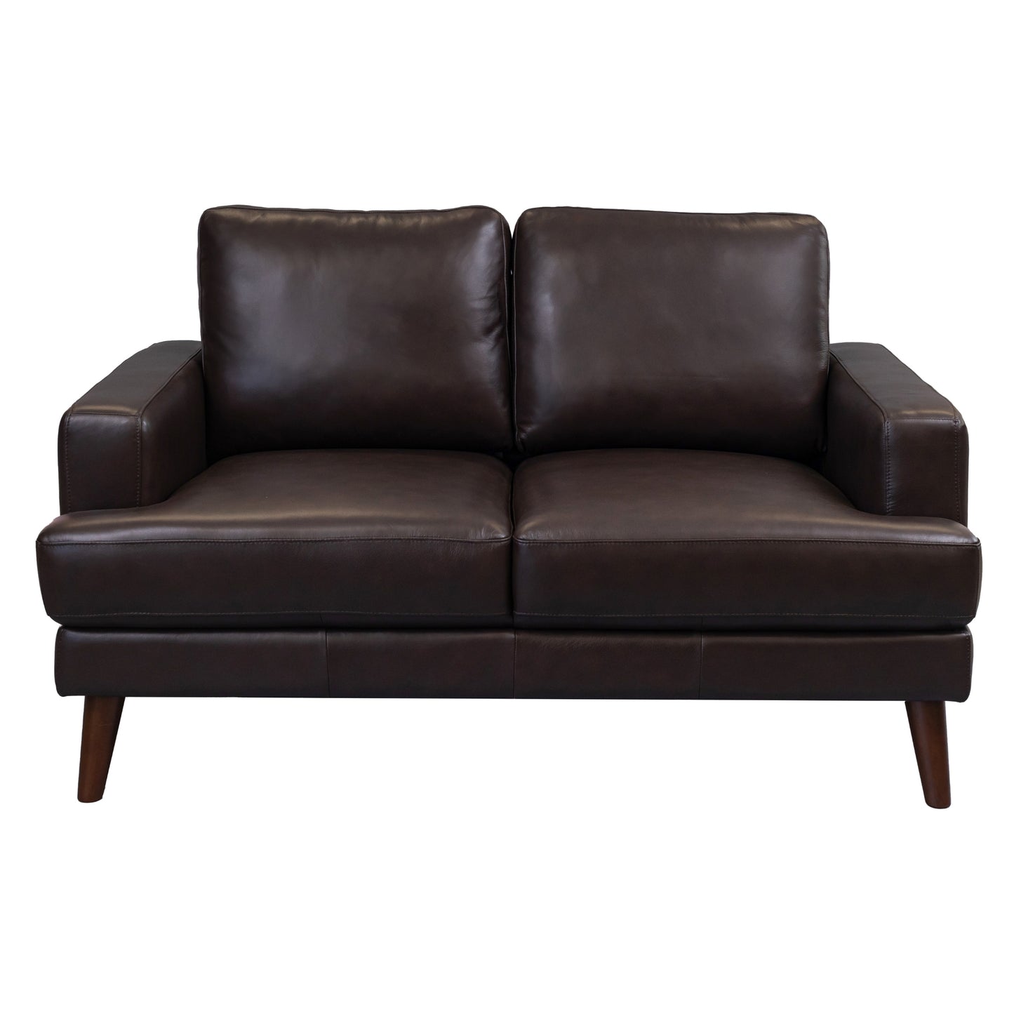 Matilda 2 + 3 Seater Sofa Leather Upholstered Lounge Set - Chocolate - Cosy Abode