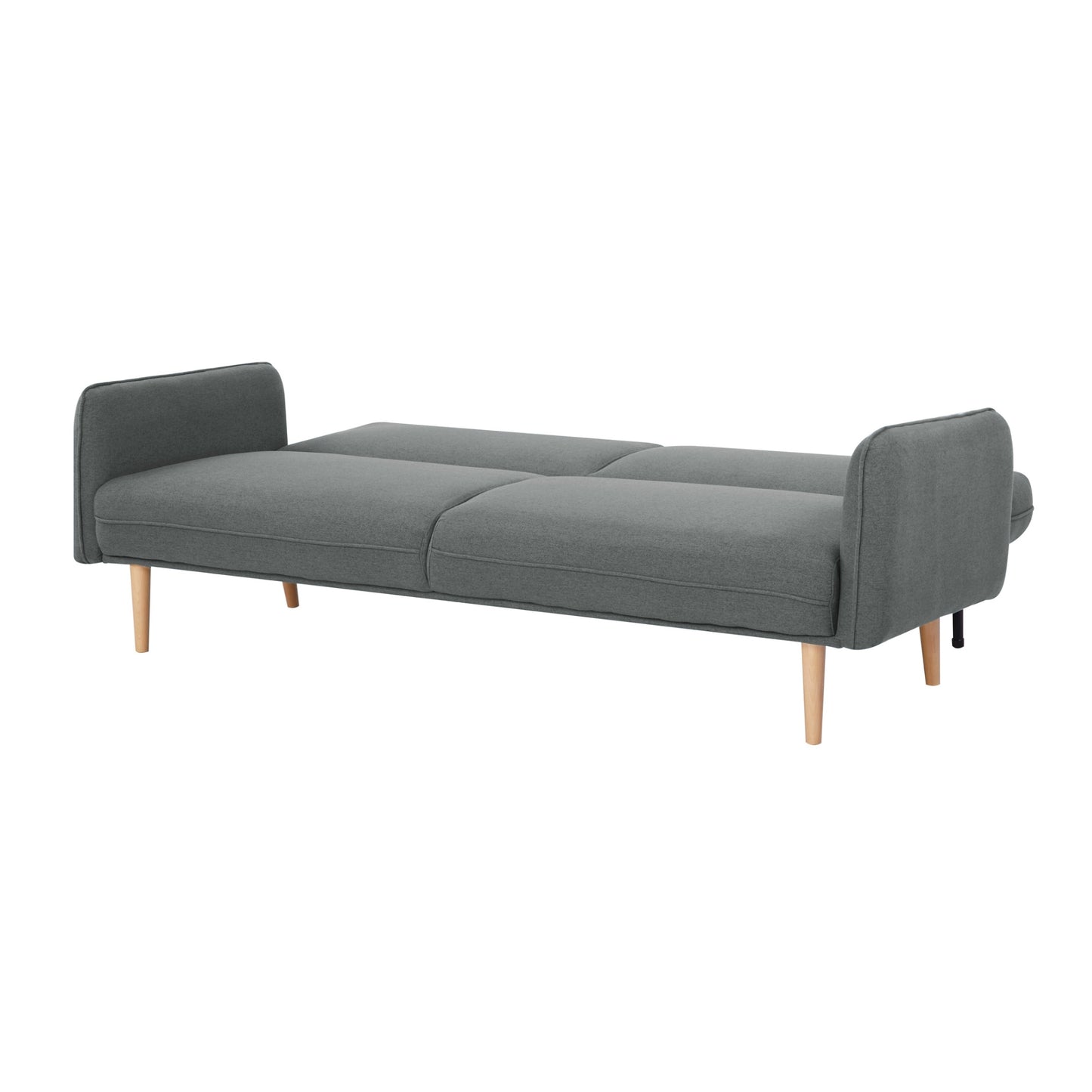 Celia 3 Seater Sofa Queen Bed Fabric Uplholstered Lounge Couch - Mid Grey - Cosy Abode