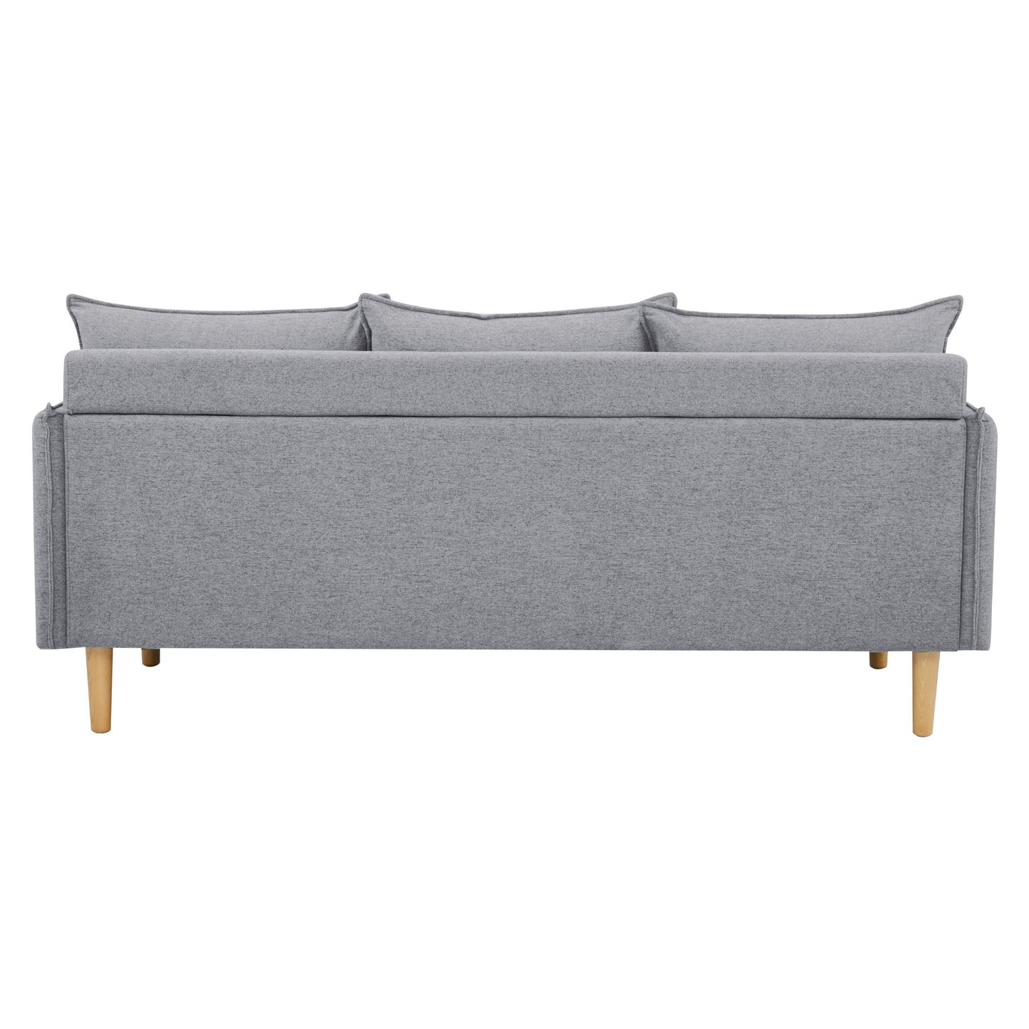 Sinatra 3 Seater Fabric Sofa Lounge Couch Grey - Cosy Abode