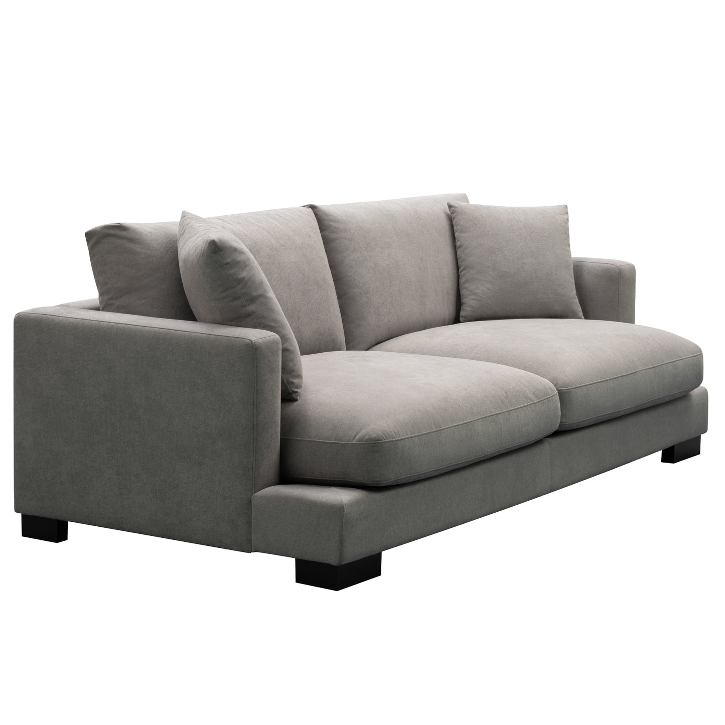 Royalty 3 + 3 Seater Sofa Fabric Uplholstered Left Chaise Lounge Couch - Grey - Cosy Abode