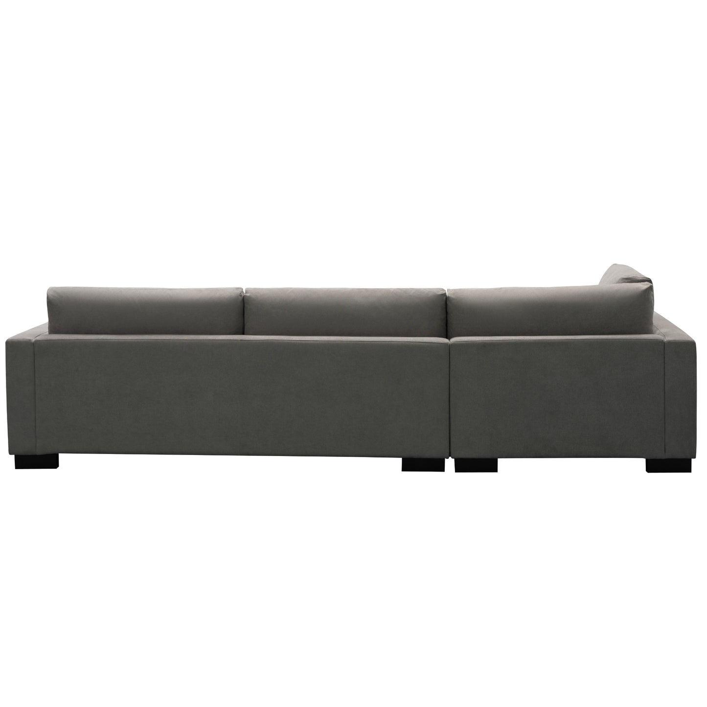Royalty 3 Seater Sofa Fabric Uplholstered Left Chaise Lounge Couch - Grey - Cosy Abode