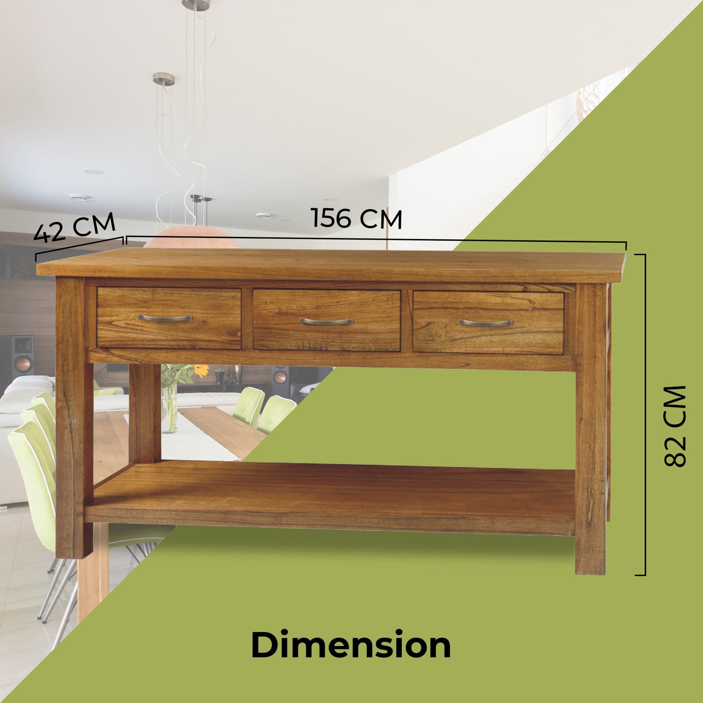 Birdsville Console Hallway Entry Table 156cm Solid Mt Ash Timber Wood - Brown - Cosy Abode