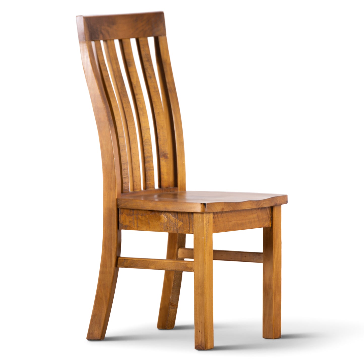 Teasel Dining Chair Set of 2 Solid Pine Timber Wood Seat - Rustic Oak - Cosy Abode