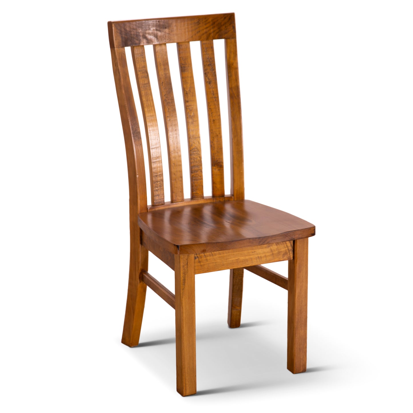 Teasel Dining Chair Set of 8 Solid Pine Timber Wood Seat - Rustic Oak - Cosy Abode