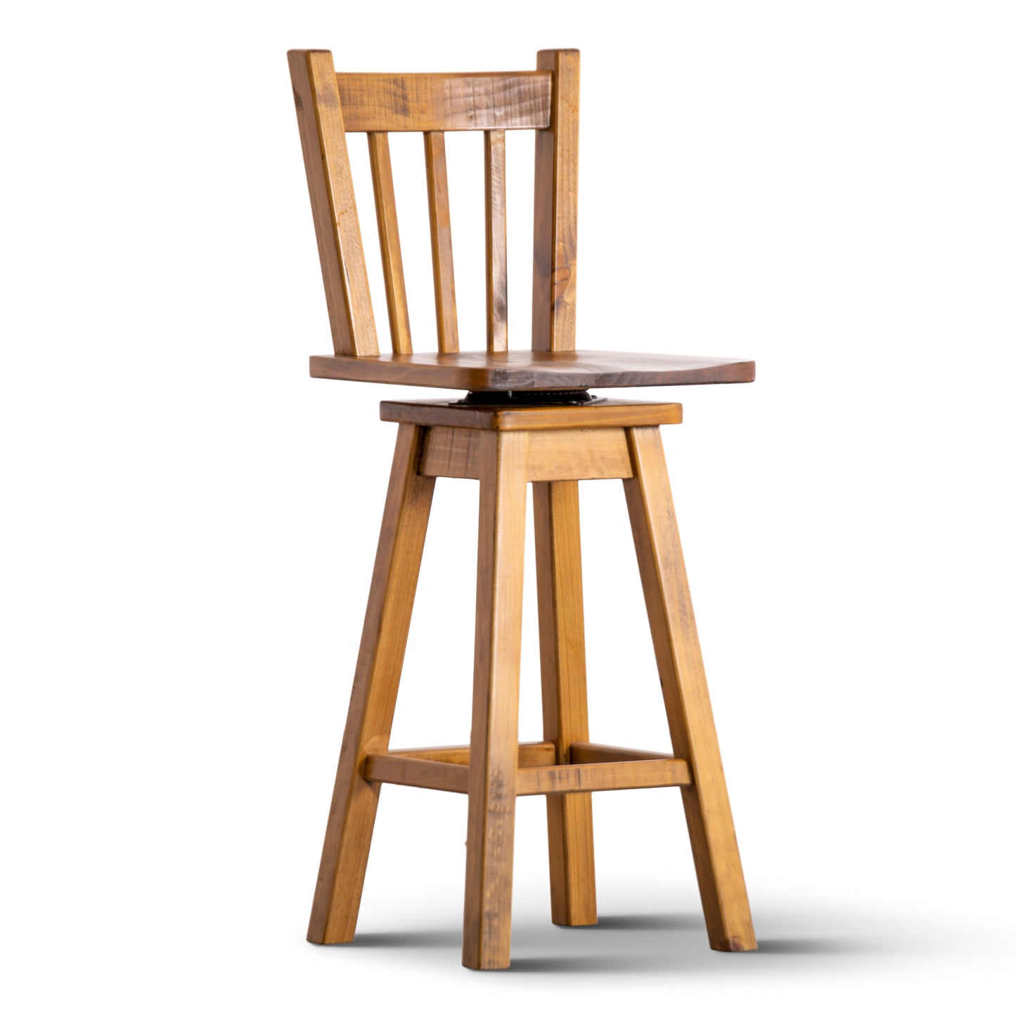 Teasel Bar Chair Stools Barstool Dining Solid Pine Timber Wood - Rustic Oak - Cosy Abode