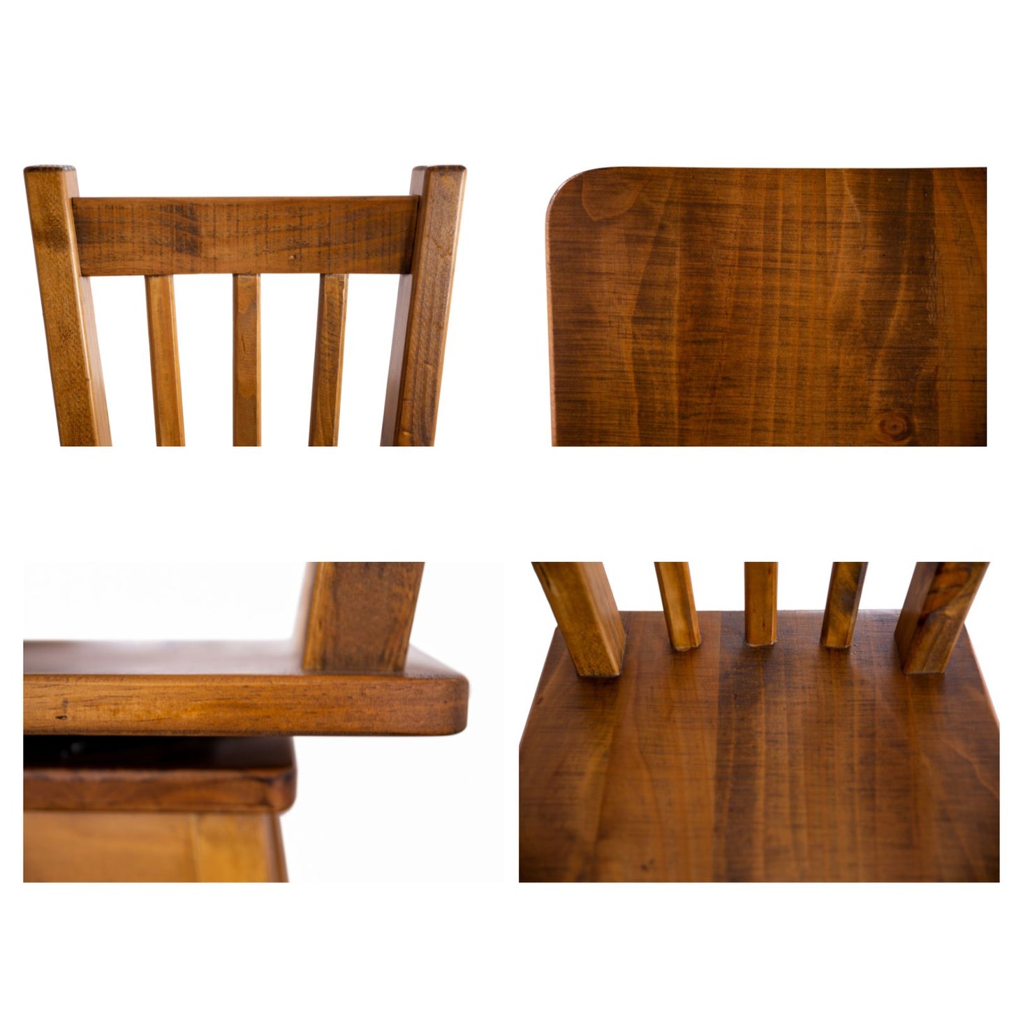 Teasel Bar Chair Stools Barstool Dining Solid Pine Timber Wood - Rustic Oak - Cosy Abode