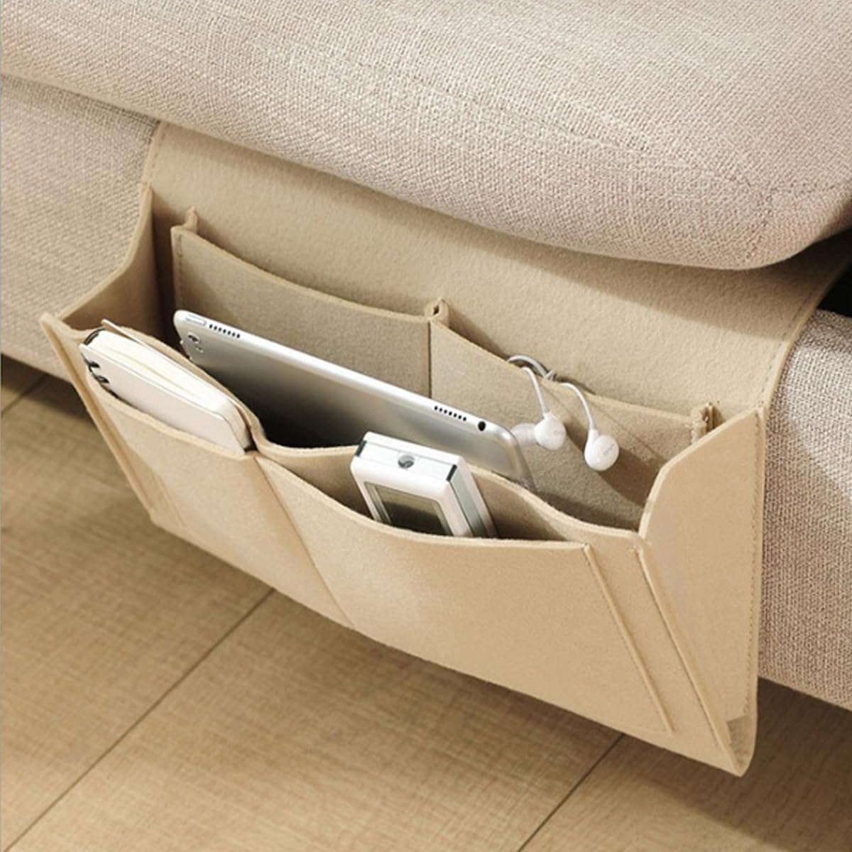 Bed Organiser Bed Caddy Sofa Organiser Bedside Organiser Book Magazines Organiser Black - Cosy Abode