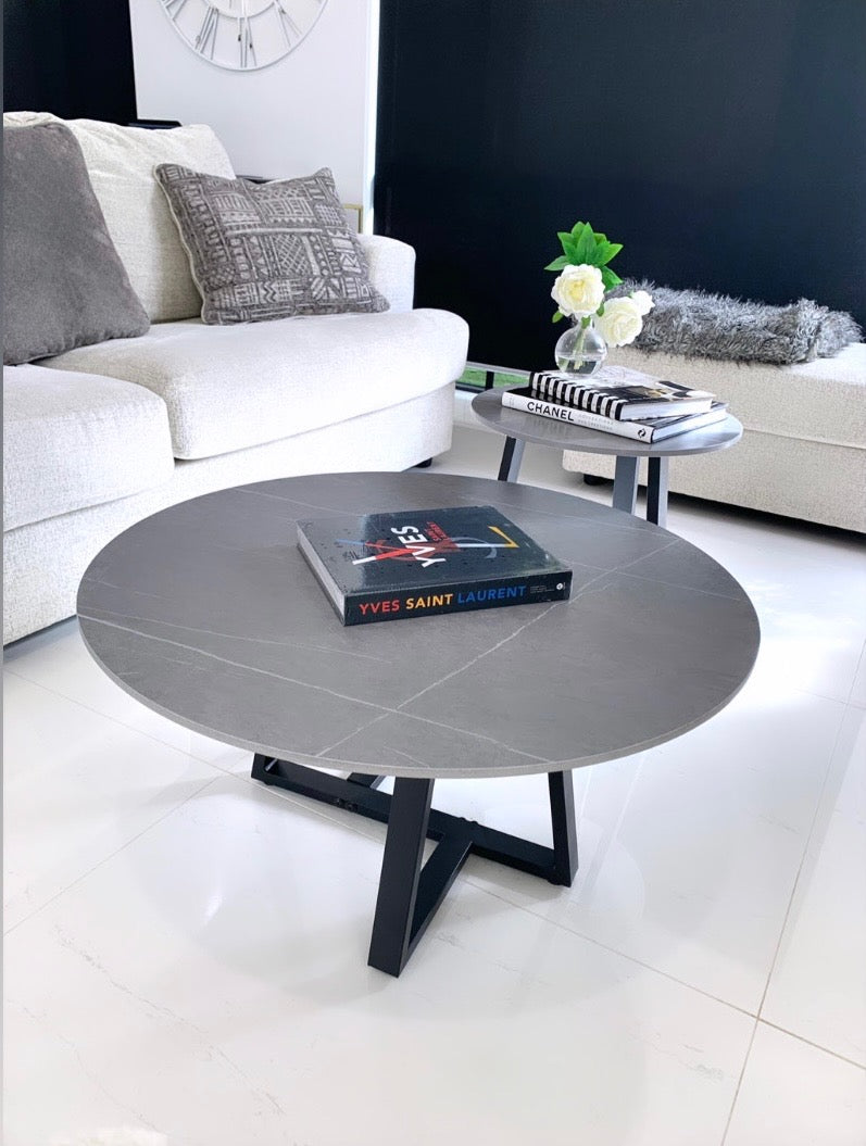 Interior Ave - Broadway Two Tier Coffee Table Set - Stone Grey - Cosy Abode