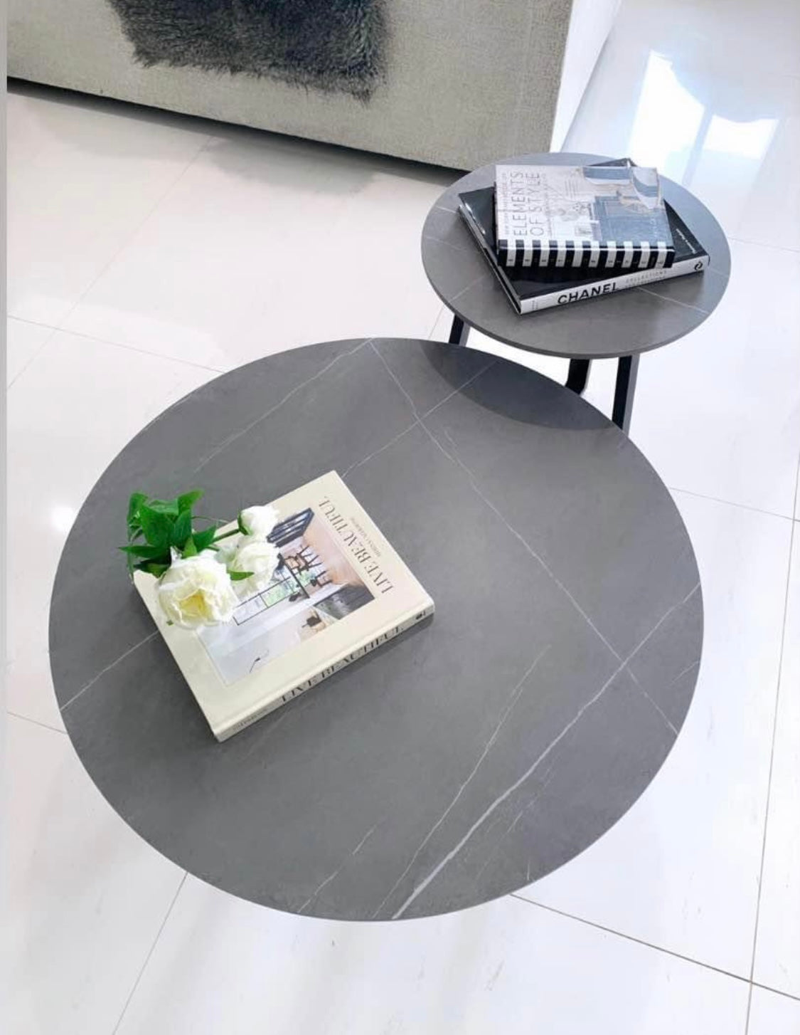 Interior Ave - Broadway Two Tier Coffee Table Set - Stone Grey - Cosy Abode