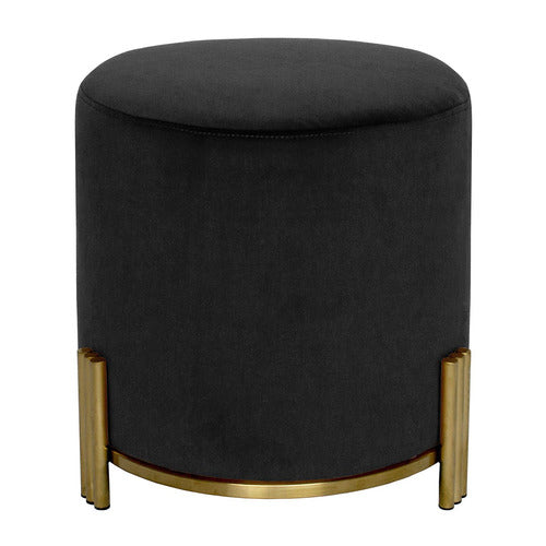 Interior Ave - Apollo Velvet Ottoman - Black - Cosy Abode