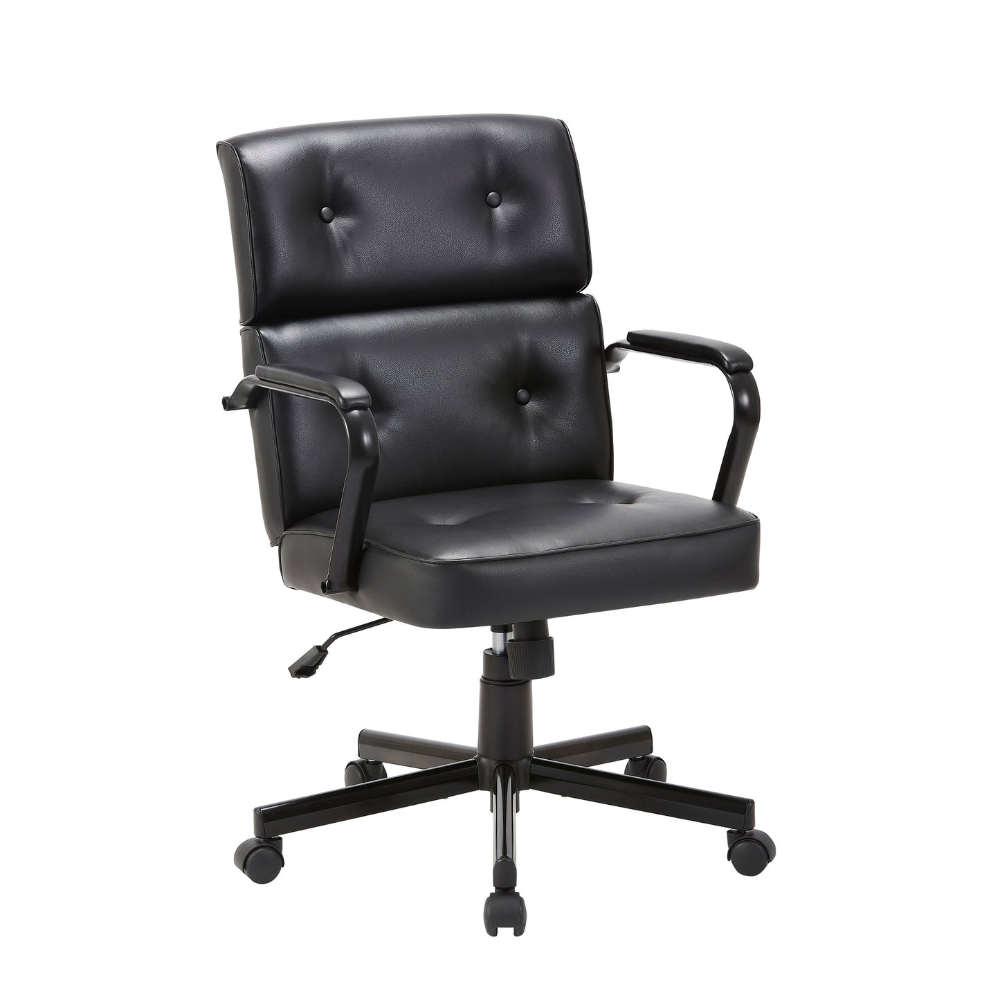 Beverly Home Office Chair In Black PU - Cosy Abode