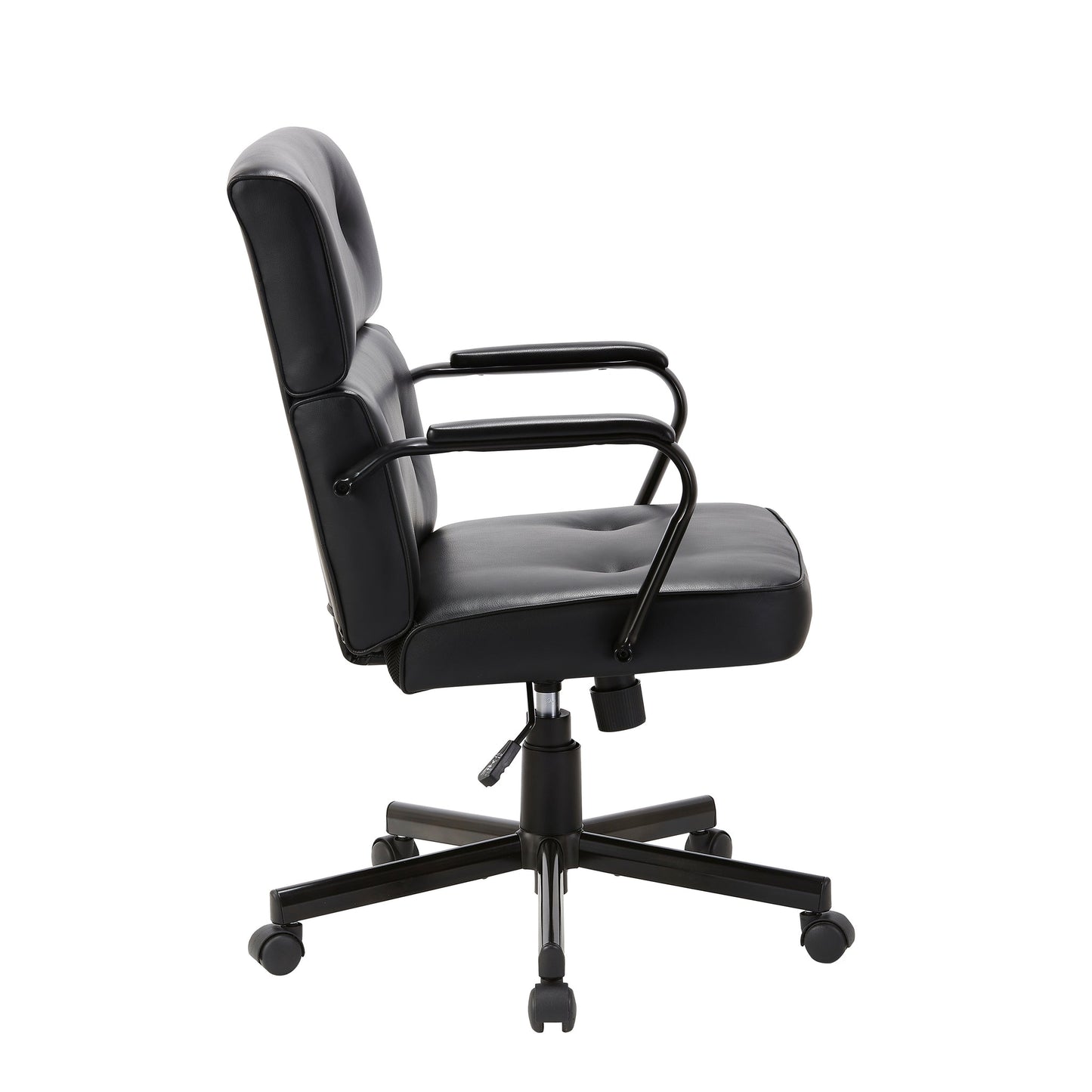Beverly Home Office Chair In Black PU - Cosy Abode