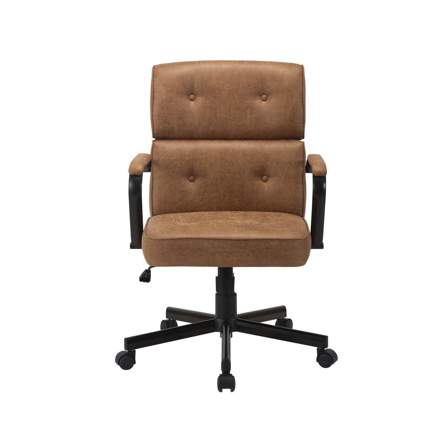 Beverly Home Office Chair In Brown Fabric - Cosy Abode