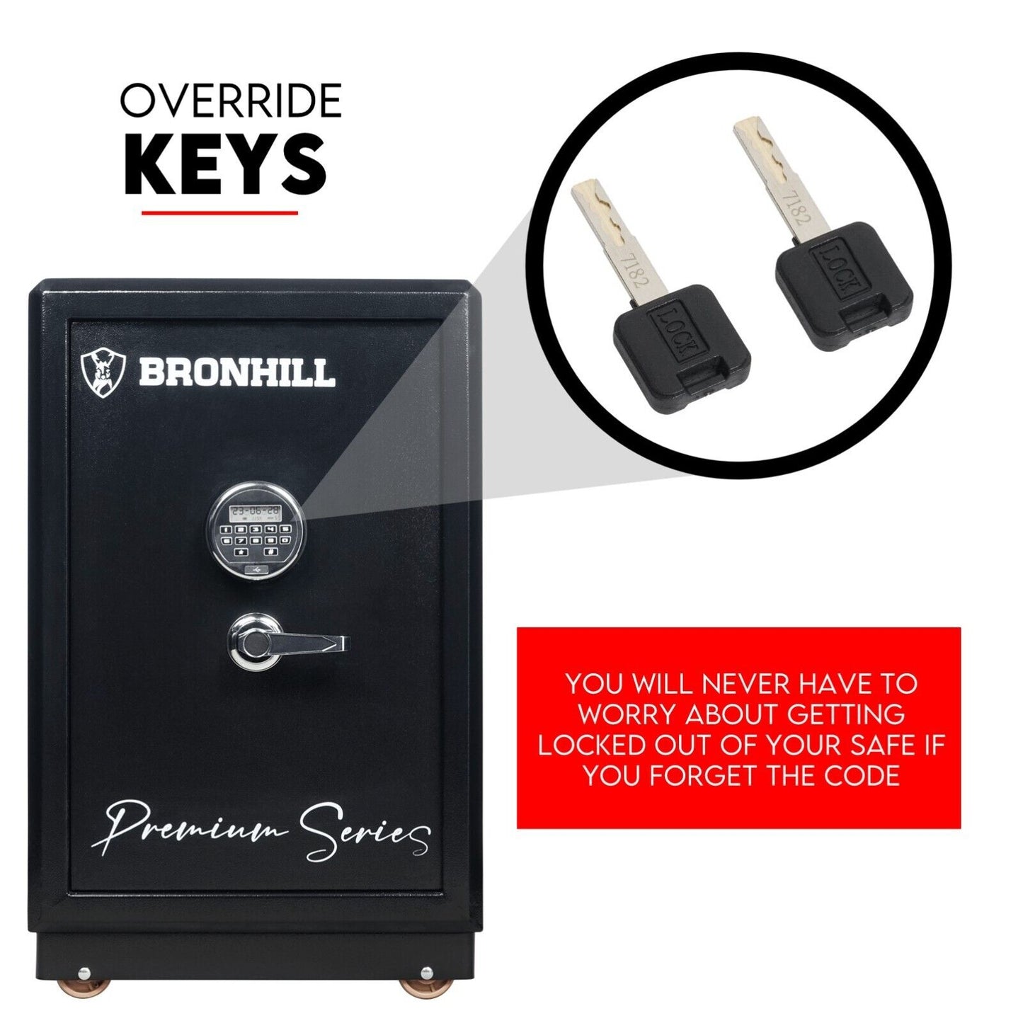 Digital Safe Safety Box Security Code Lock Box Fire Proof Heavy Duty 80L - Cosy Abode
