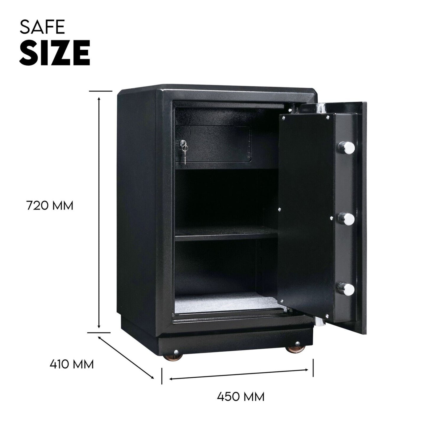 Digital Safe Safety Box Security Code Lock Box Fire Proof Heavy Duty 80L - Cosy Abode
