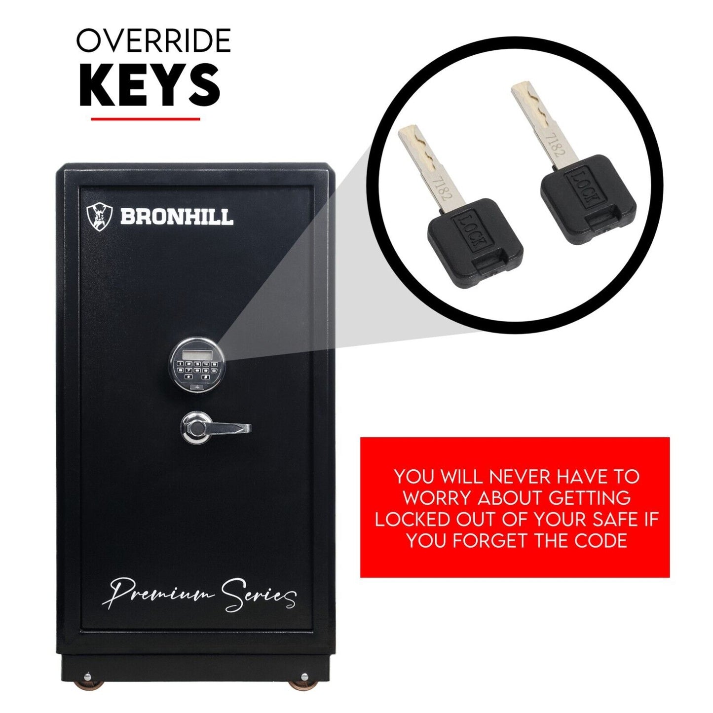 Electronic Digital Safe Box Fire Proof Safe Heavy Duty Key Lock Security 118L - Cosy Abode