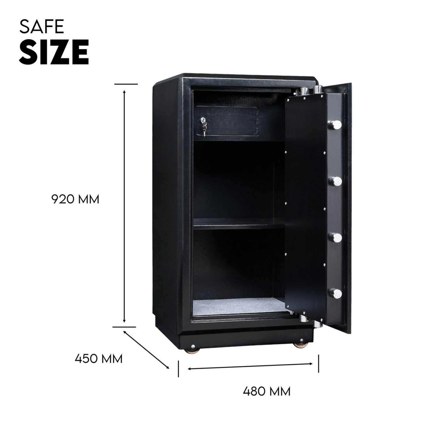 Electronic Digital Safe Box Fire Proof Safe Heavy Duty Key Lock Security 118L - Cosy Abode
