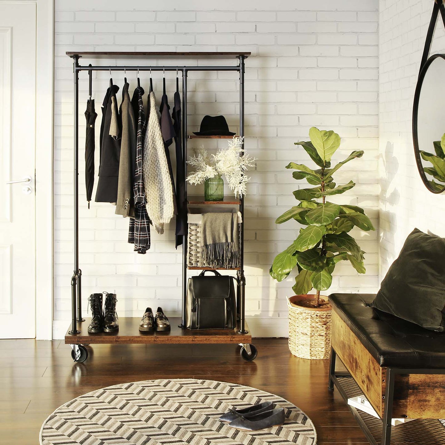 VASAGLE Clothing Garment Rack on Wheels - Cosy Abode