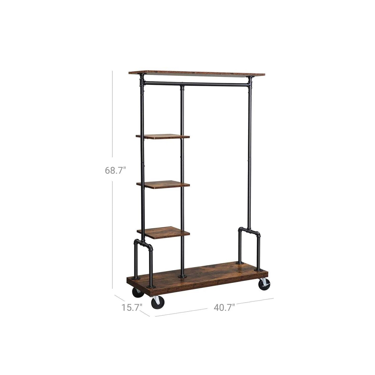 VASAGLE Clothing Garment Rack on Wheels - Cosy Abode