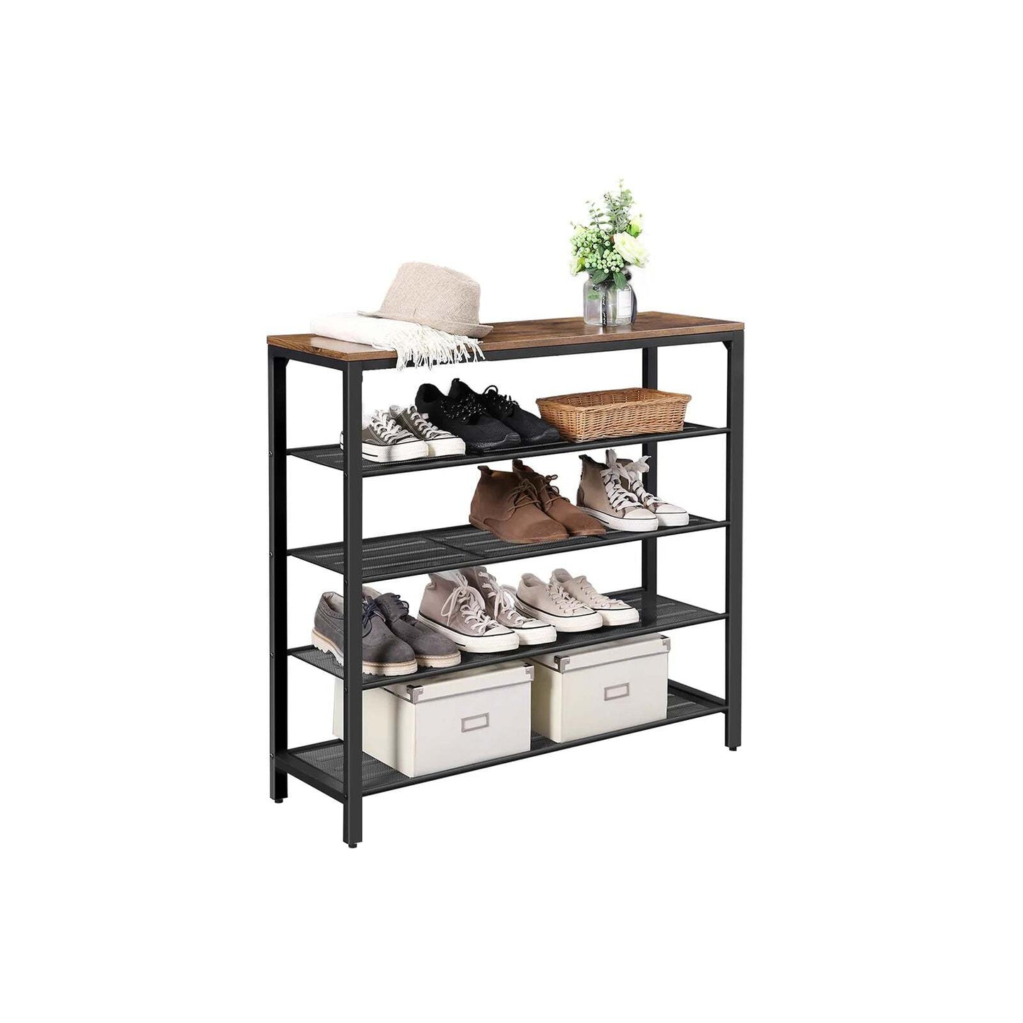 VASAGLE 5 Tier Shoe Bench - Cosy Abode