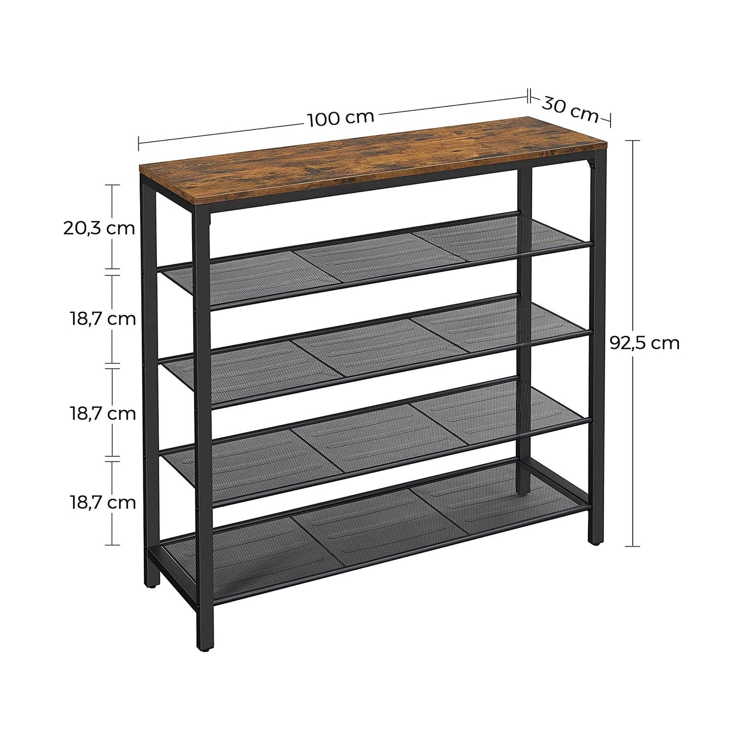 VASAGLE 5 Tier Shoe Bench - Cosy Abode